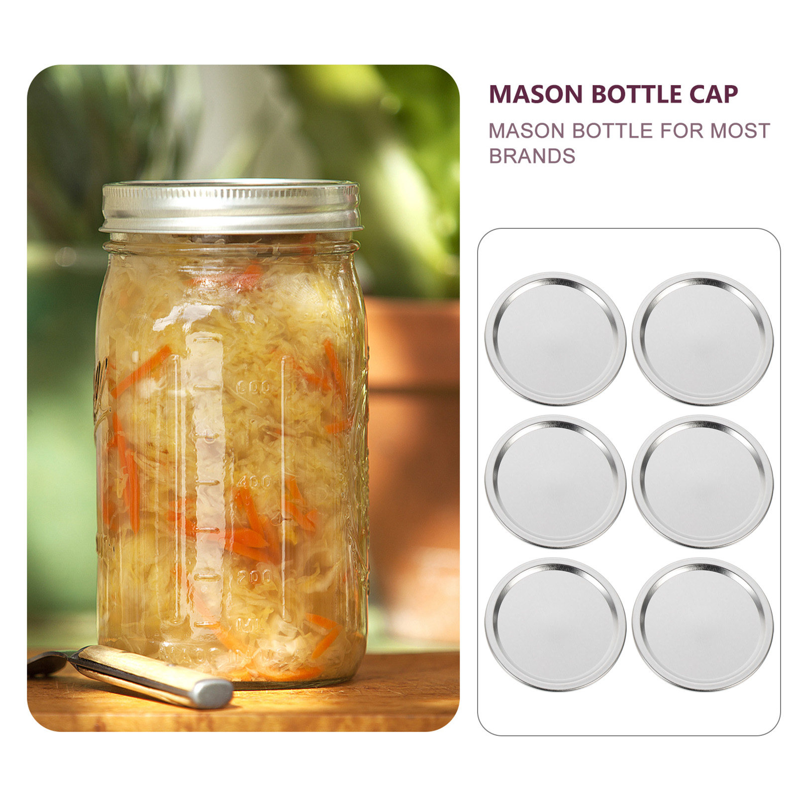 Food Storage With Lids - 20 coperchi in metallo per barattoli,
