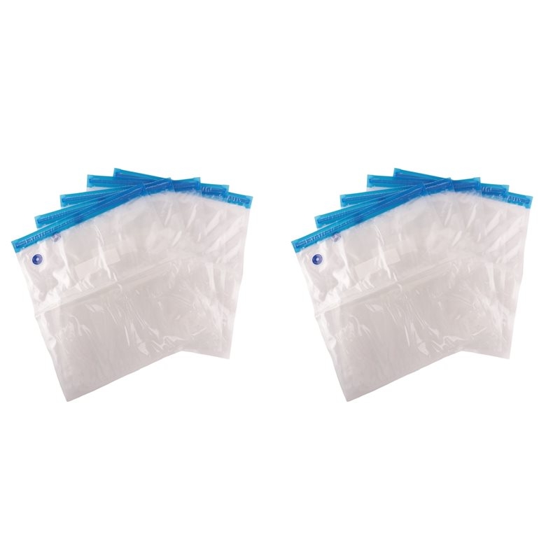 Food Storage Vacuum Pump - 10 sacchetti riutilizzabili con cerniera per