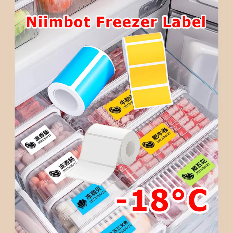 Food Storage Temperature - Carta per Etichette da Congelatore NIIMBOT