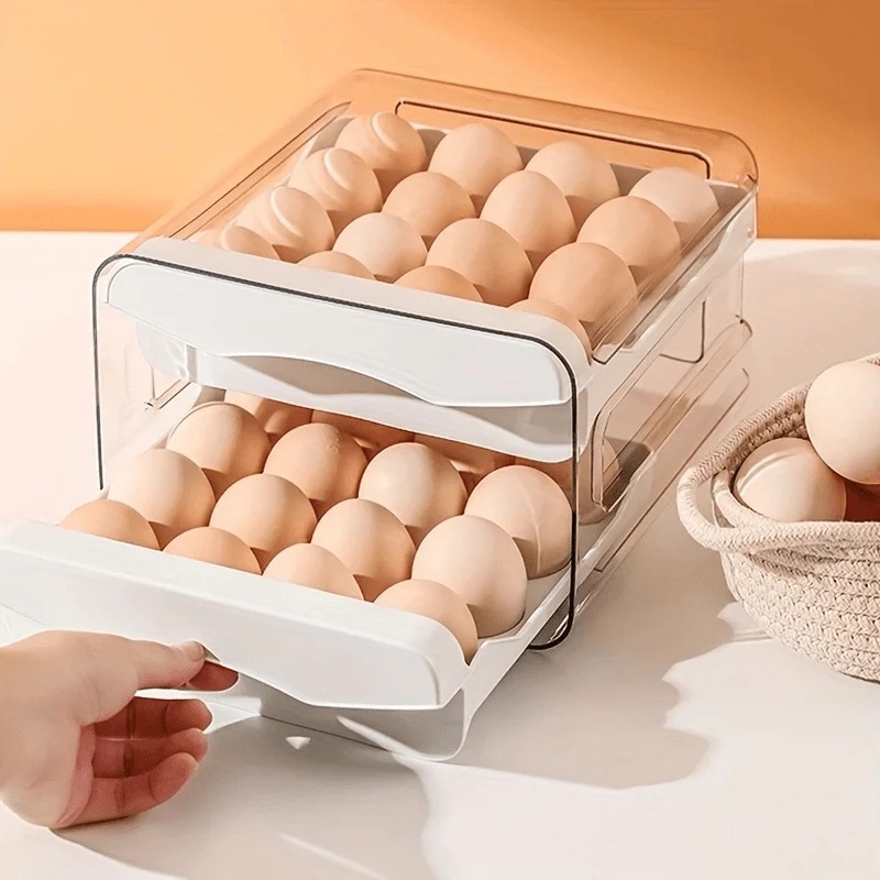 Egg Storage Holder - Portauova per Frigorifero a 2 Livelli