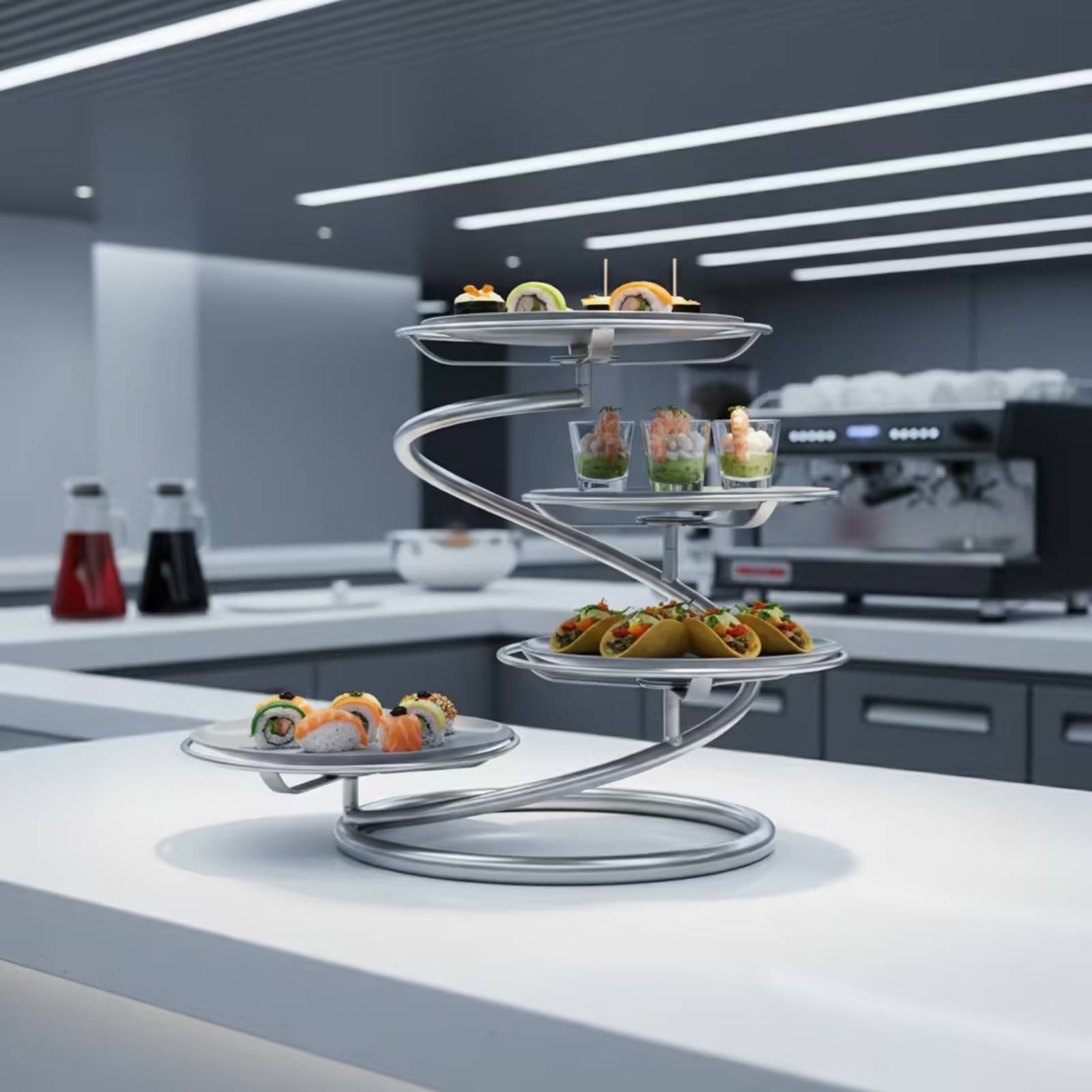Food Storage Rack - Alzata a più livelli a spirale