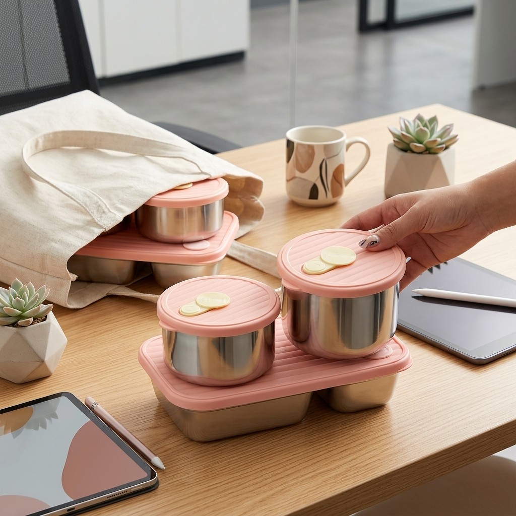 Food Storage Containers B&M - Set di Contenitori per Pranzo in