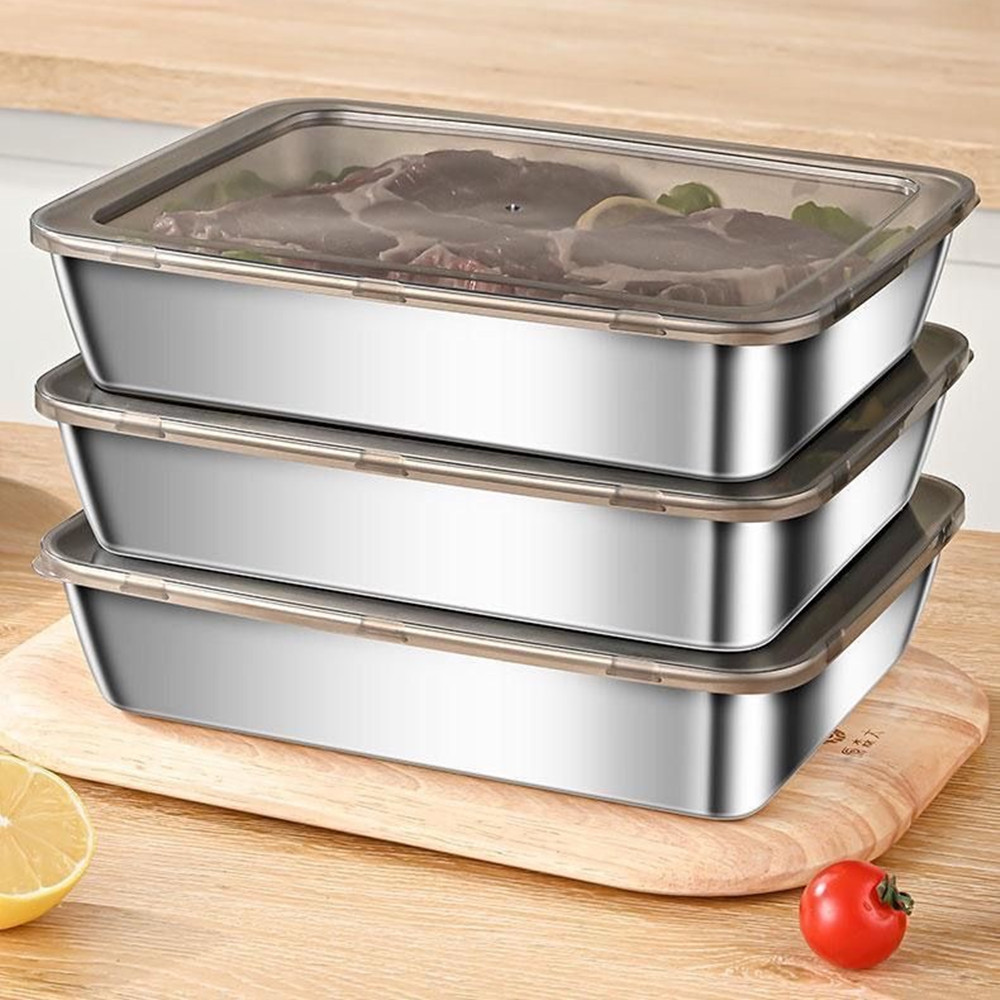 Food Storage Home - Set Contenitori Alimentari in Acciaio Inossidabile