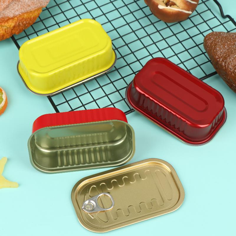 Food Storage Small - 2 Pezzi Scatola di Latta Rettangolare