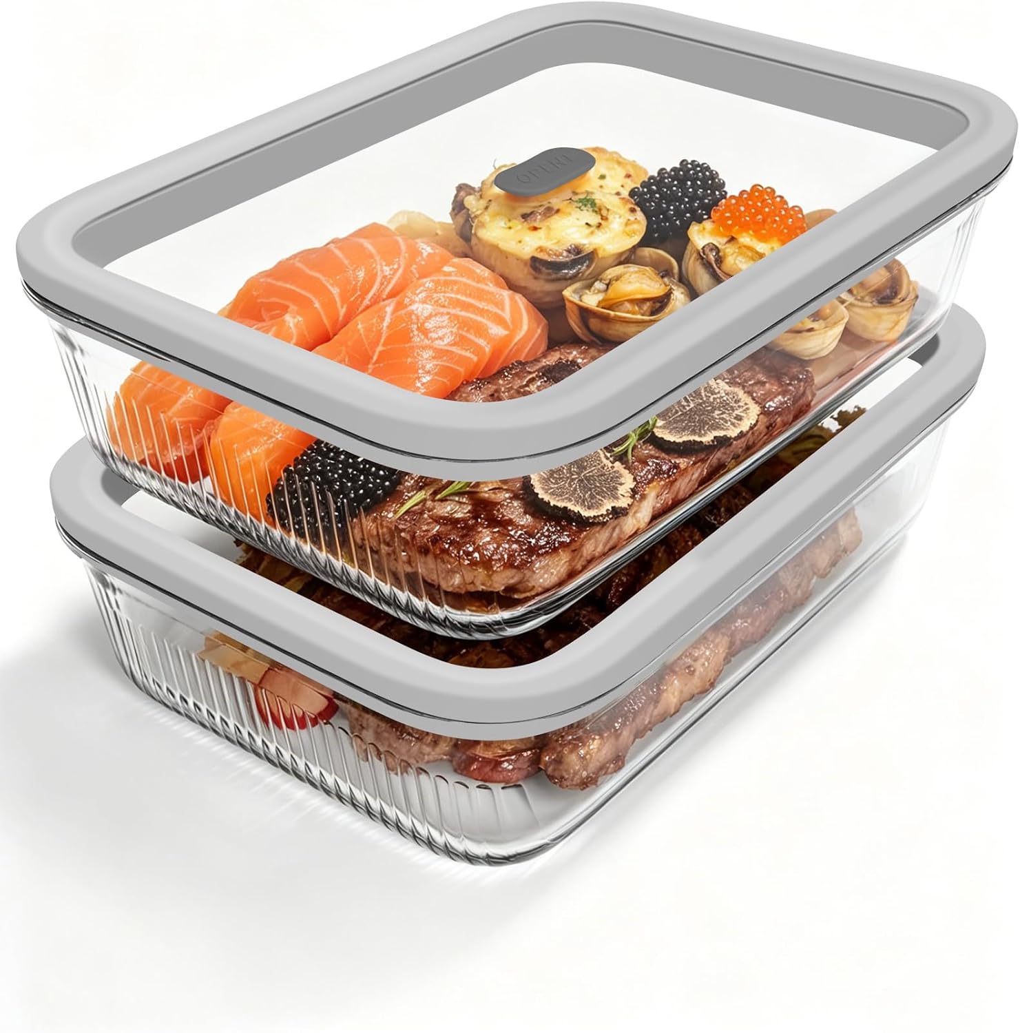 Food Storage Freezer - Set di 2 Contenitori per Alimenti