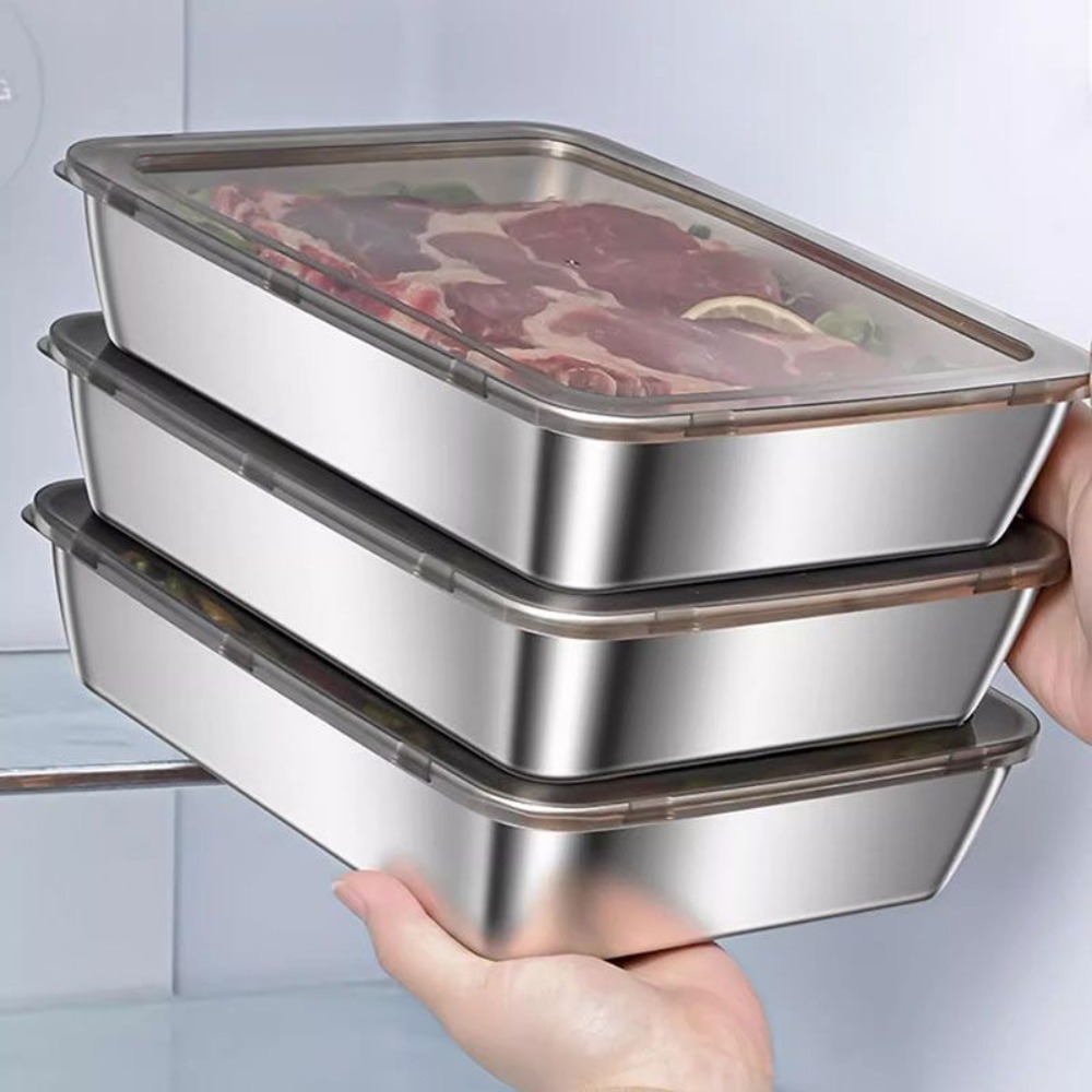 Food Storage Meal Prep - Vassoio da portata in acciaio inox