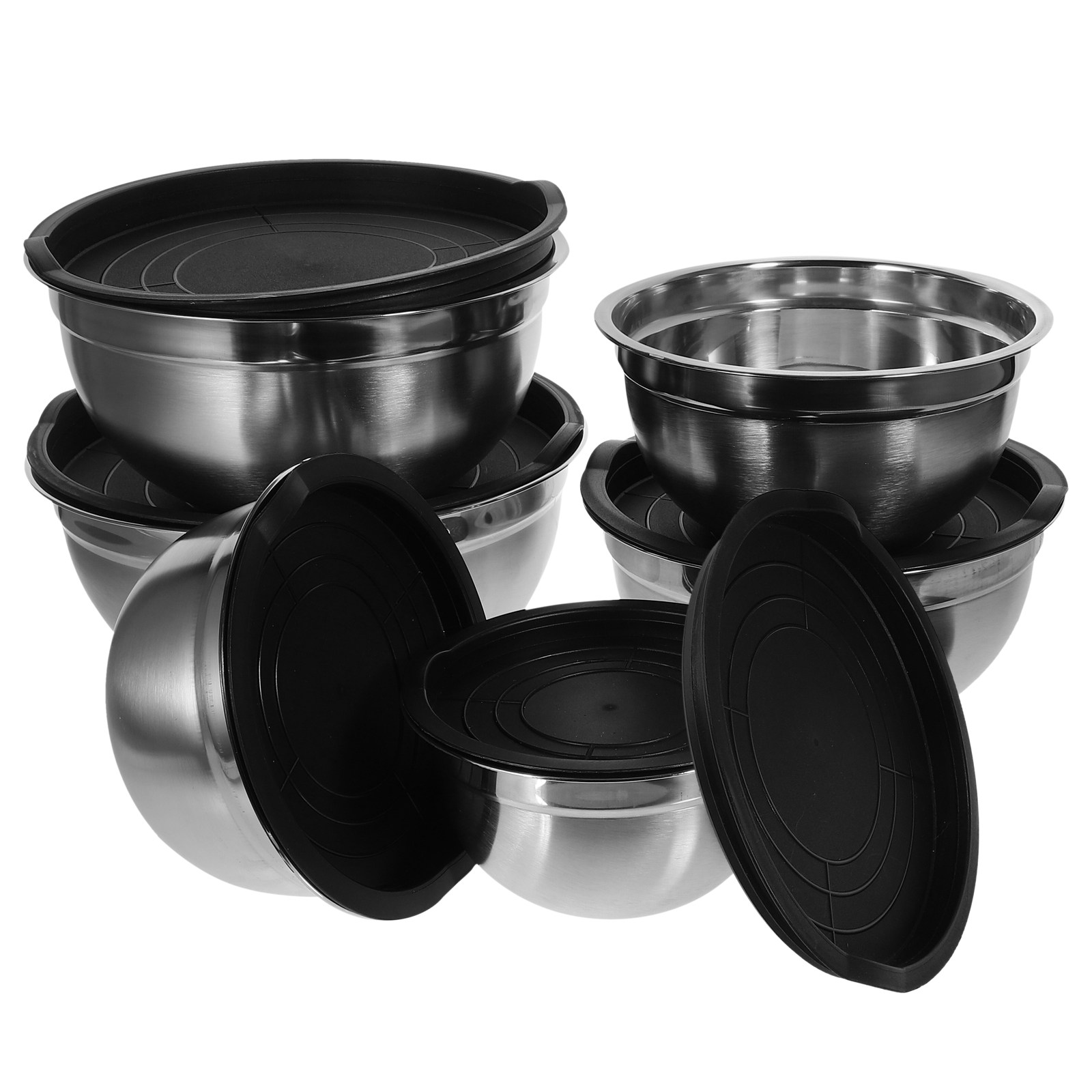 Food Storage Containers Set - Set di contenitori impilabili in acciaio