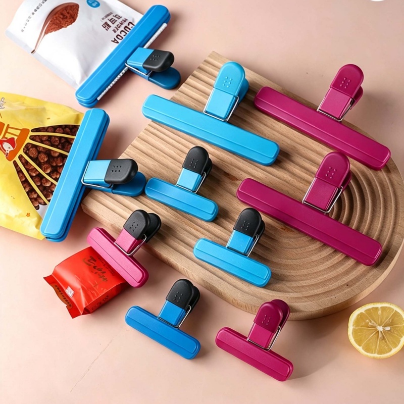 Food Storage Roll Bags - 4 Pezzi Clip Portatili in Plastica