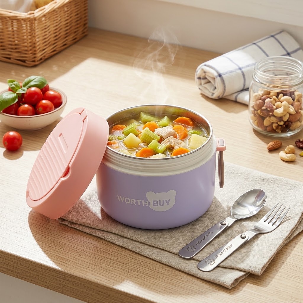 Food Storage Containers B&M - Contenitore Termico per Pranzo in Acciaio
