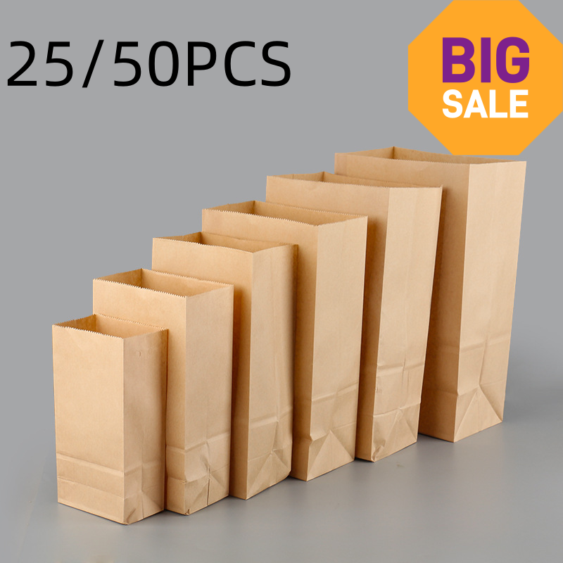 25/50 Sacchetti di Carta Kraft - Food Storage Roll Bags recensione e prezzo