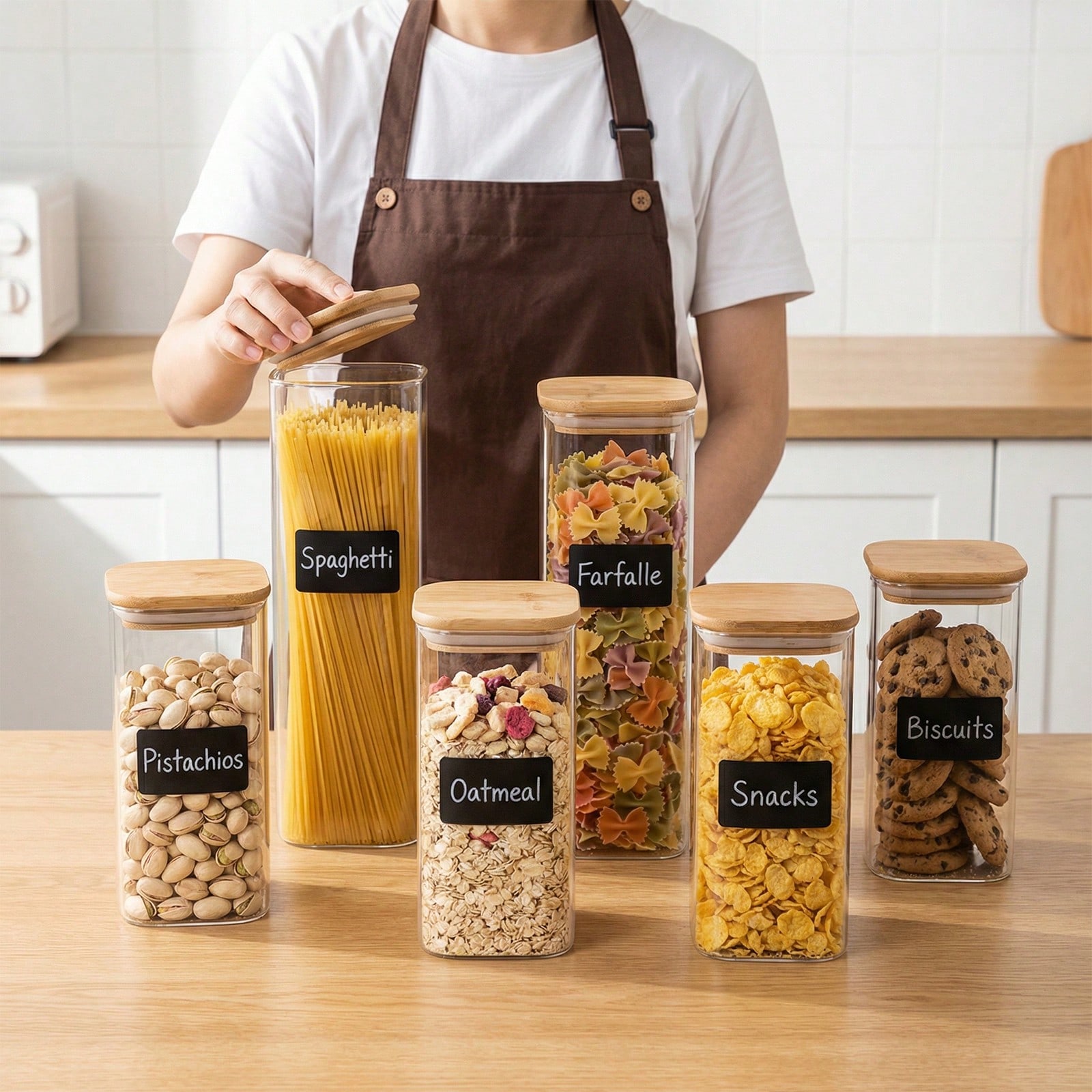 6/12 contenitori in vetro per  - Food Storage In Pantry recensione e prezzo