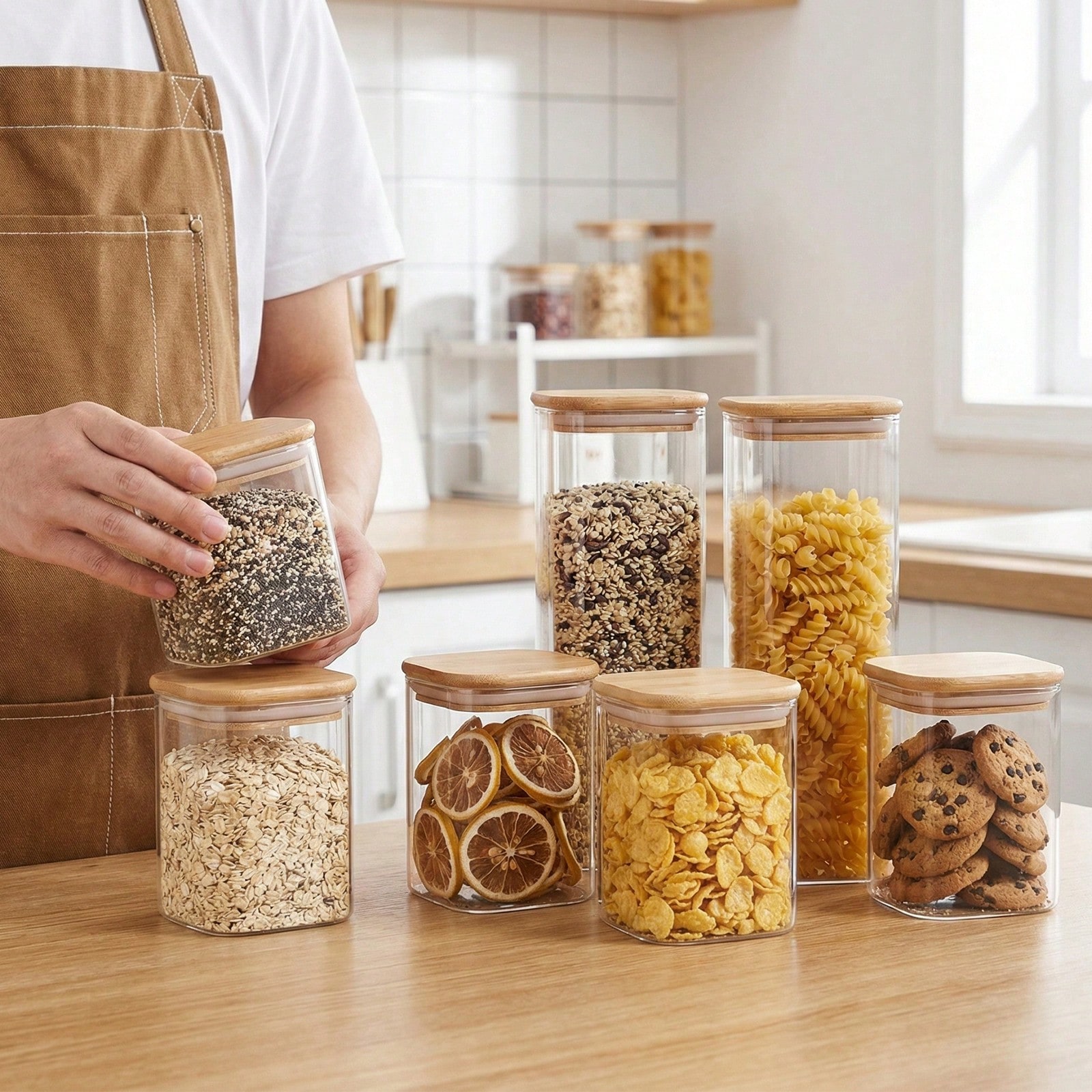 6/12 contenitori in vetro per  - Food Storage In Pantry recensione e prezzo