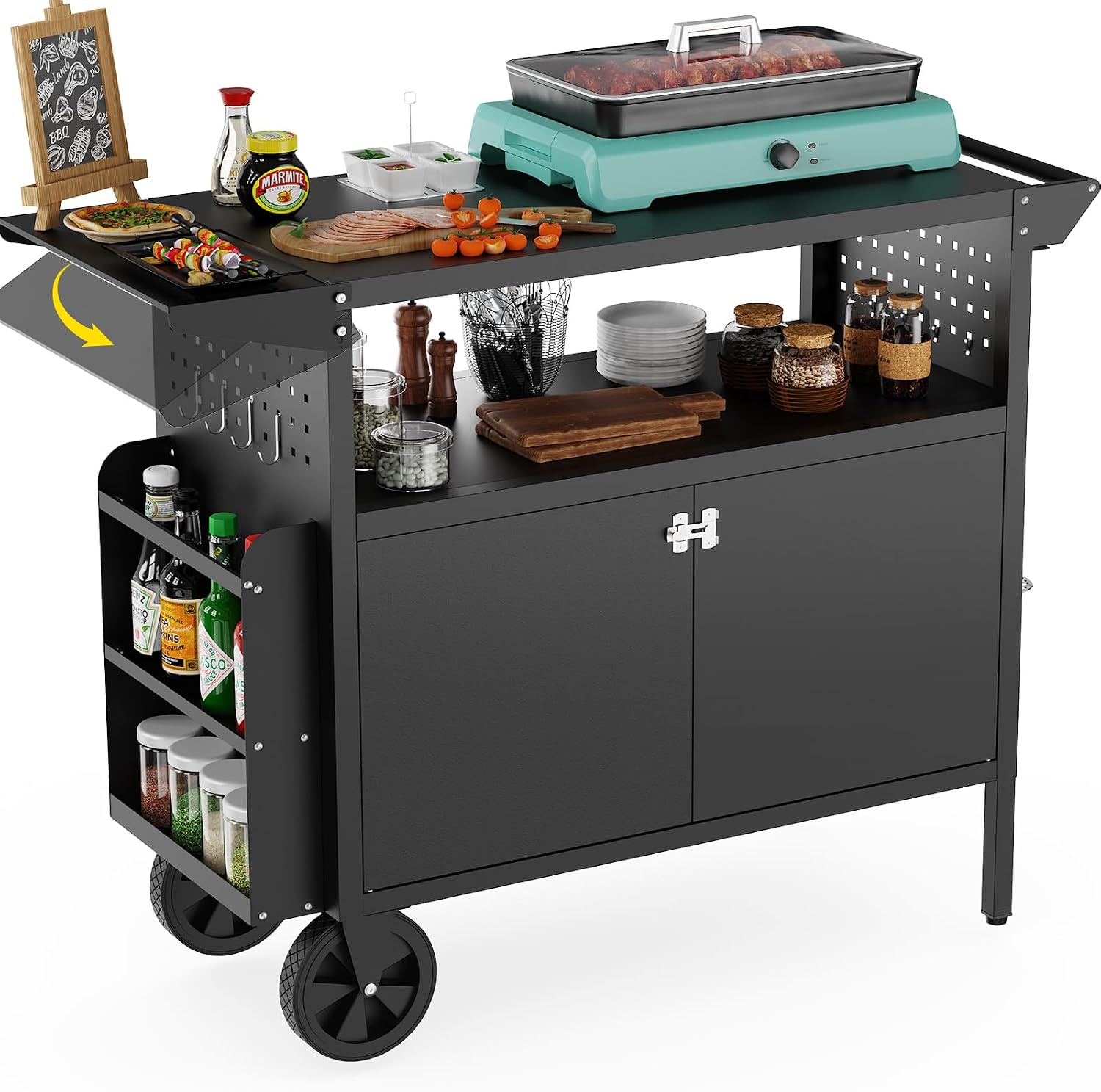 Carrello da esterno per barbec - Food Storage Camping recensione e prezzo