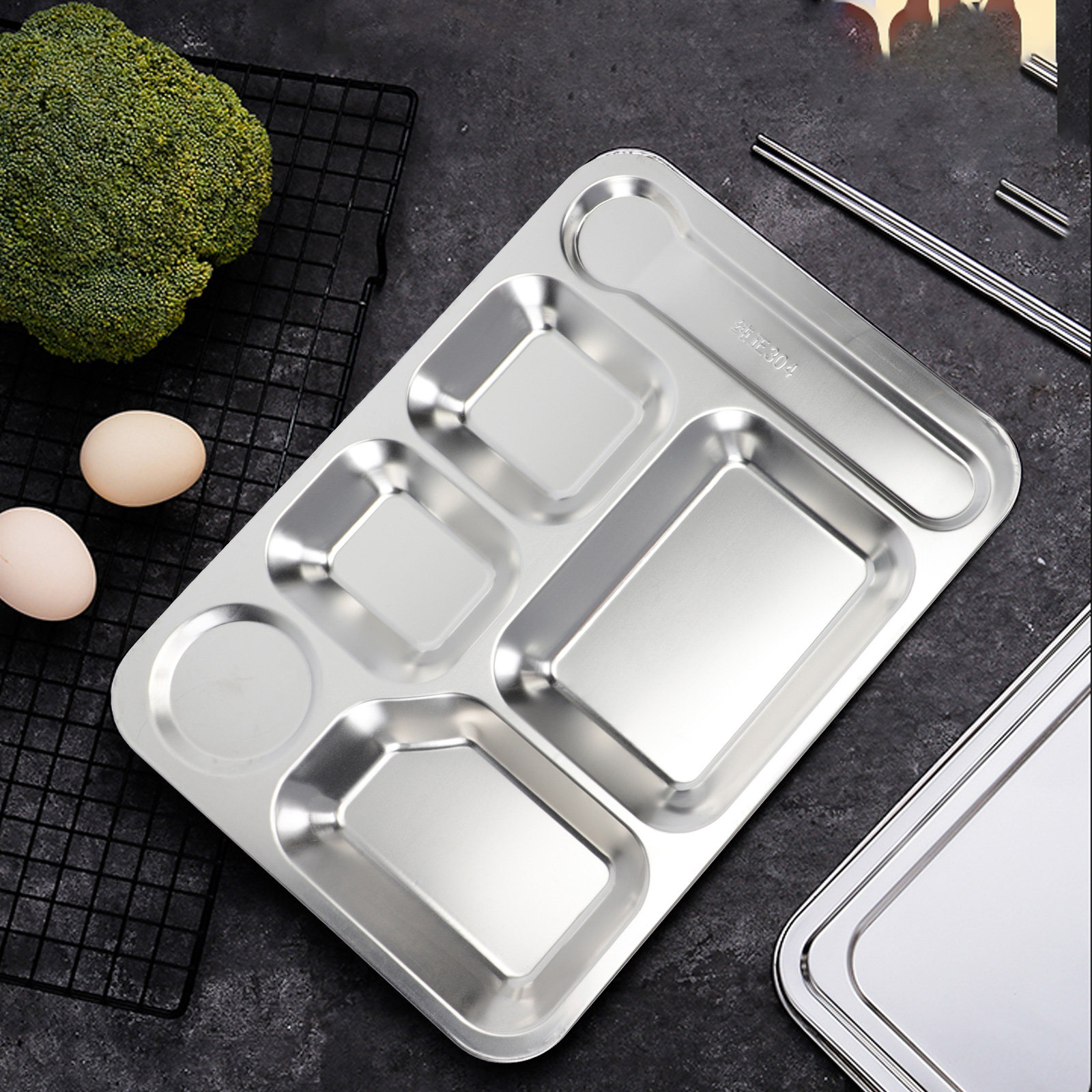1 pz Vassoio per Pranzo in Acc - Food Storage Meal Prep recensione e prezzo