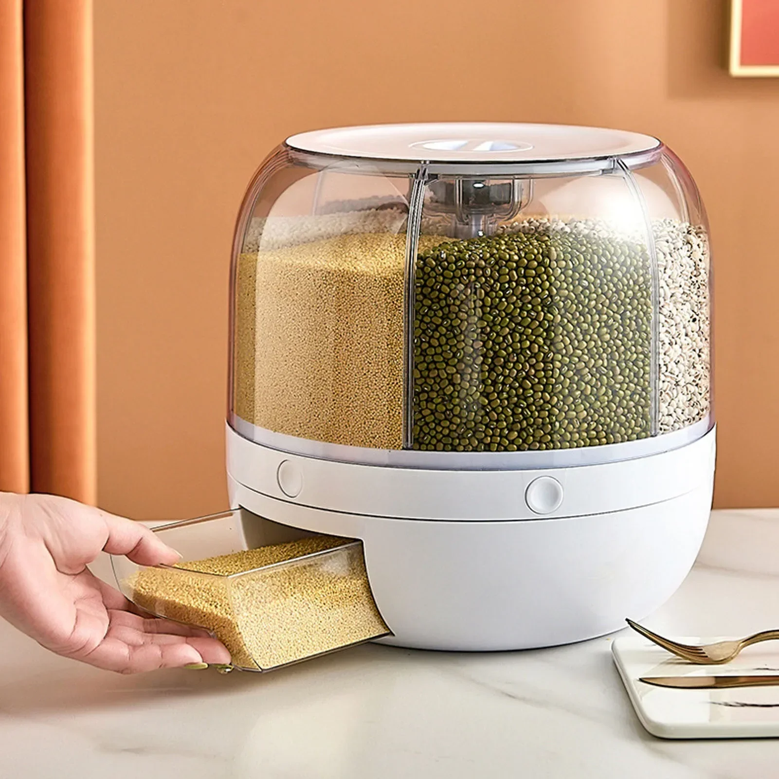 6 scomparti 360 °   Contenitor - Food Storage In Pantry recensione e prezzo