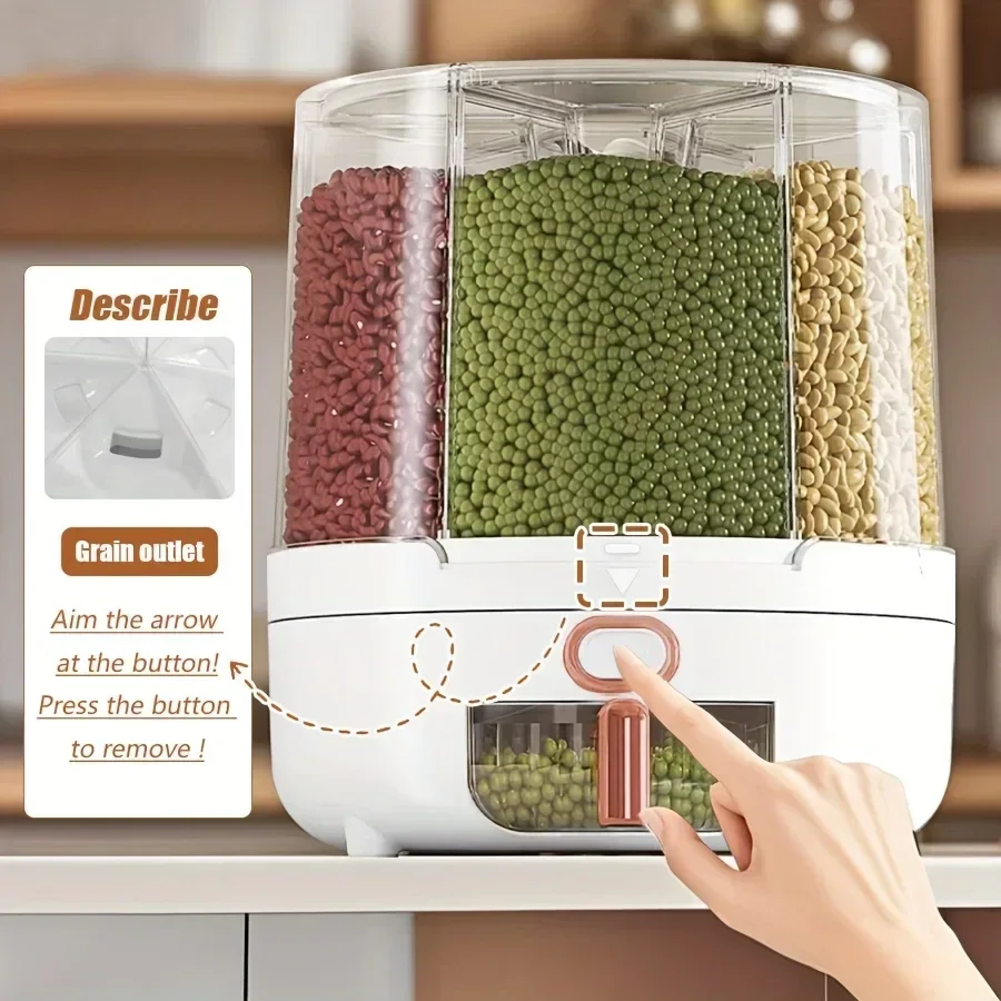6 scomparti 360 °   Contenitor - Food Storage In Pantry recensione e prezzo