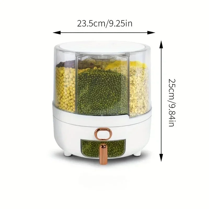 6 scomparti 360 °   Contenitor - Food Storage In Pantry recensione e prezzo