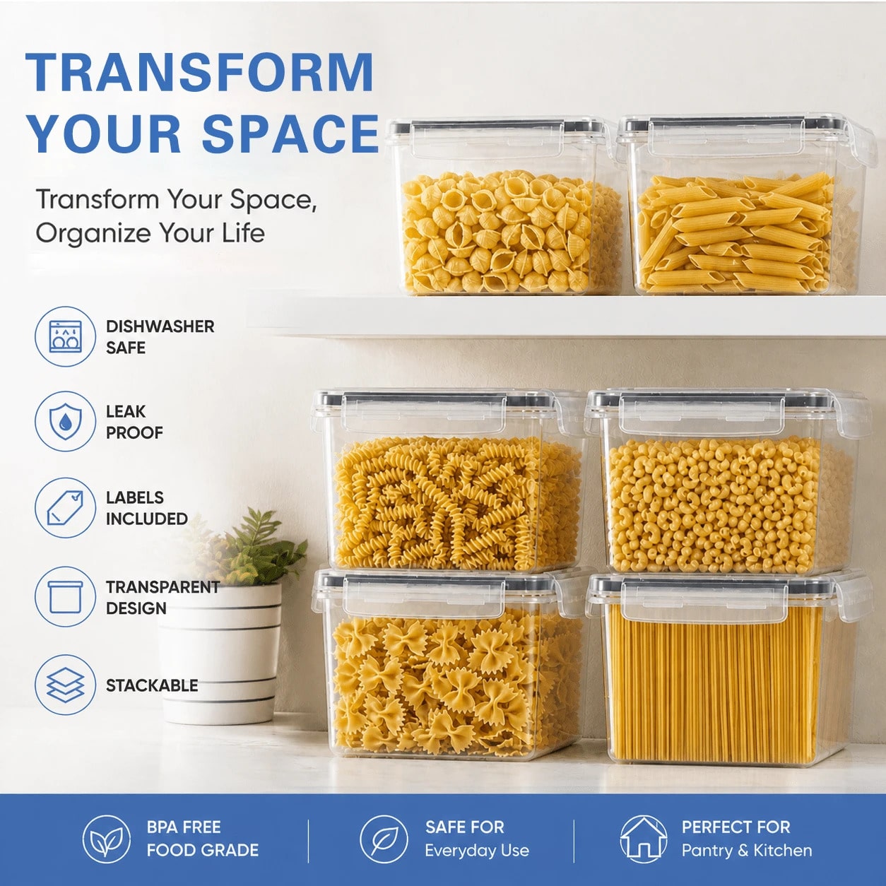Set di Contenitori Ermetici pe - Food Storage In Pantry recensione e prezzo