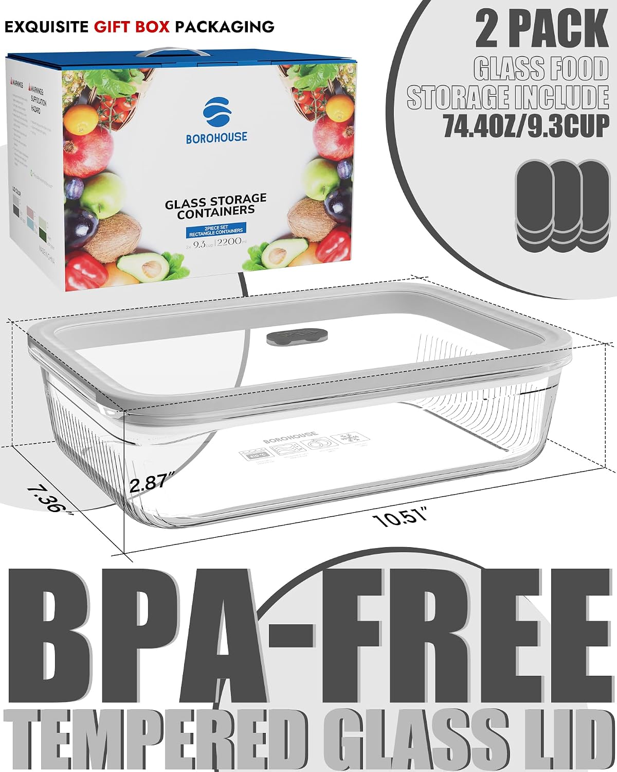 Set di 2 Contenitori per Alime - Food Storage Freezer recensione e prezzo