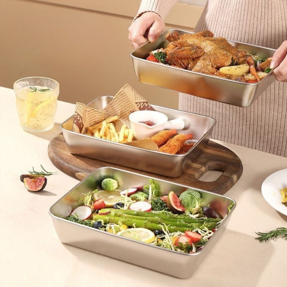 Vassoio da portata in acciaio  - Food Storage Meal Prep recensione e prezzo