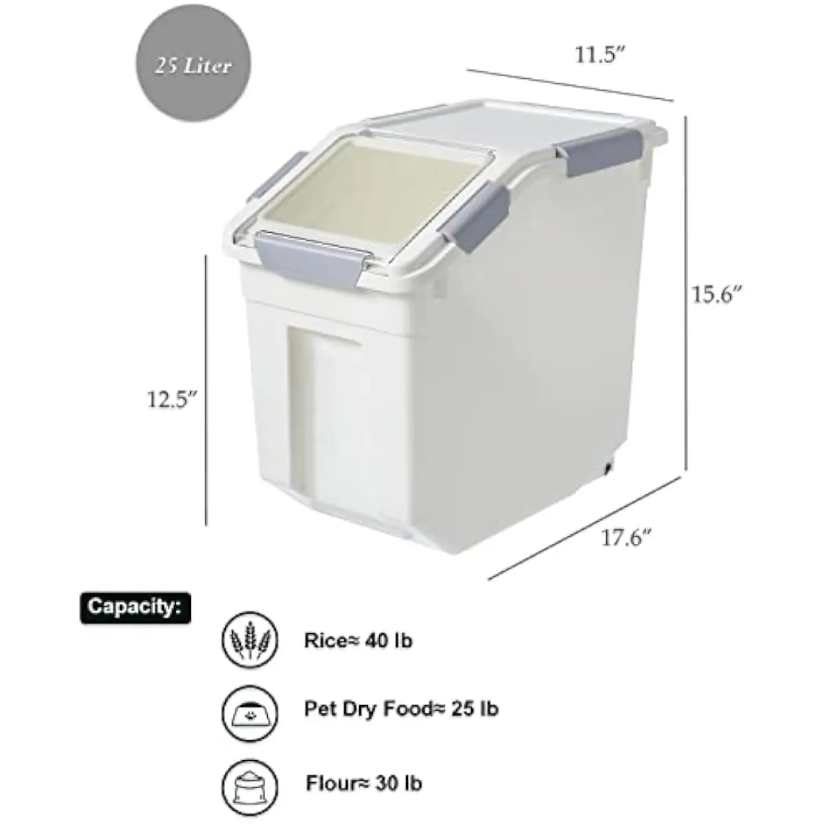 Contenitore Ermetico per Alime - Food Storage With Wheels recensione e prezzo