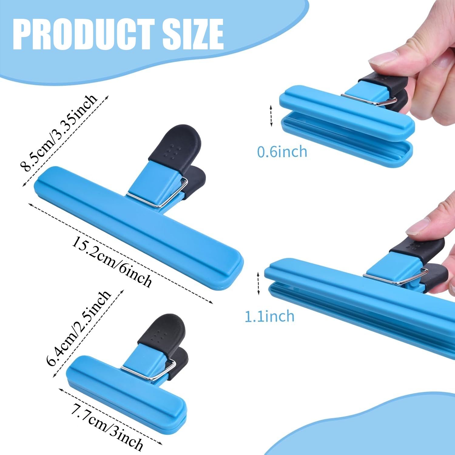 3-12PCS Clip di tenuta multius - Food Storage Roll Bags recensione e prezzo