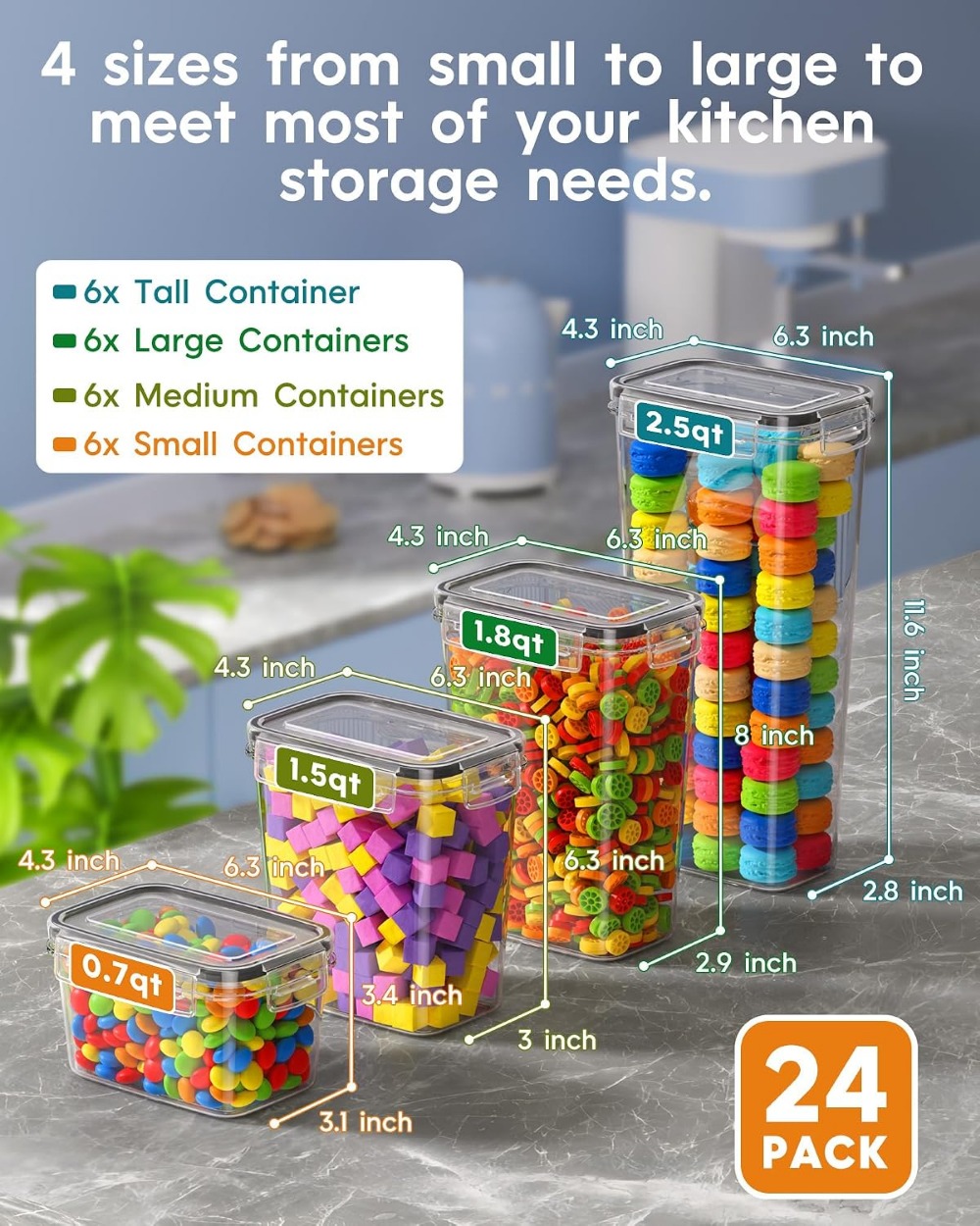 Set di 24 Contenitori Ermetici - Food Storage With Lids recensione e prezzo