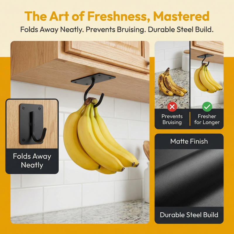 Gancio a banana autoadesivo in - Food Storage Cabinet recensione e prezzo